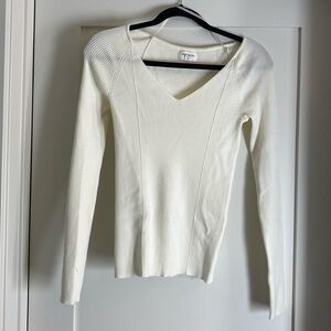 Hudson North fitted wide V neck sweater